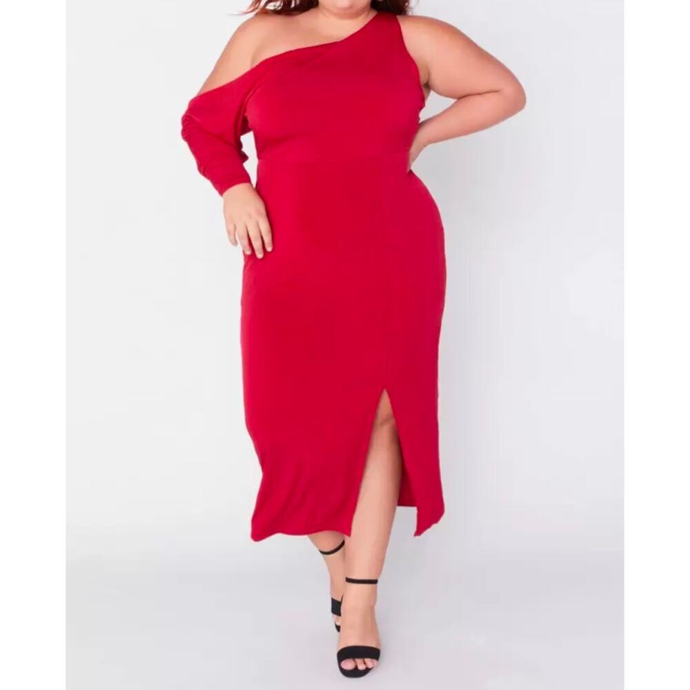 Soncy | Paint the Town Red Midi Dress